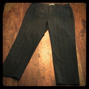 Gap slim cropped pant, charcoal/dark blue plaid